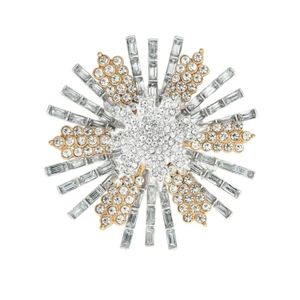 Dana Buchman Silver & Gold Tone Snowflake Brooch